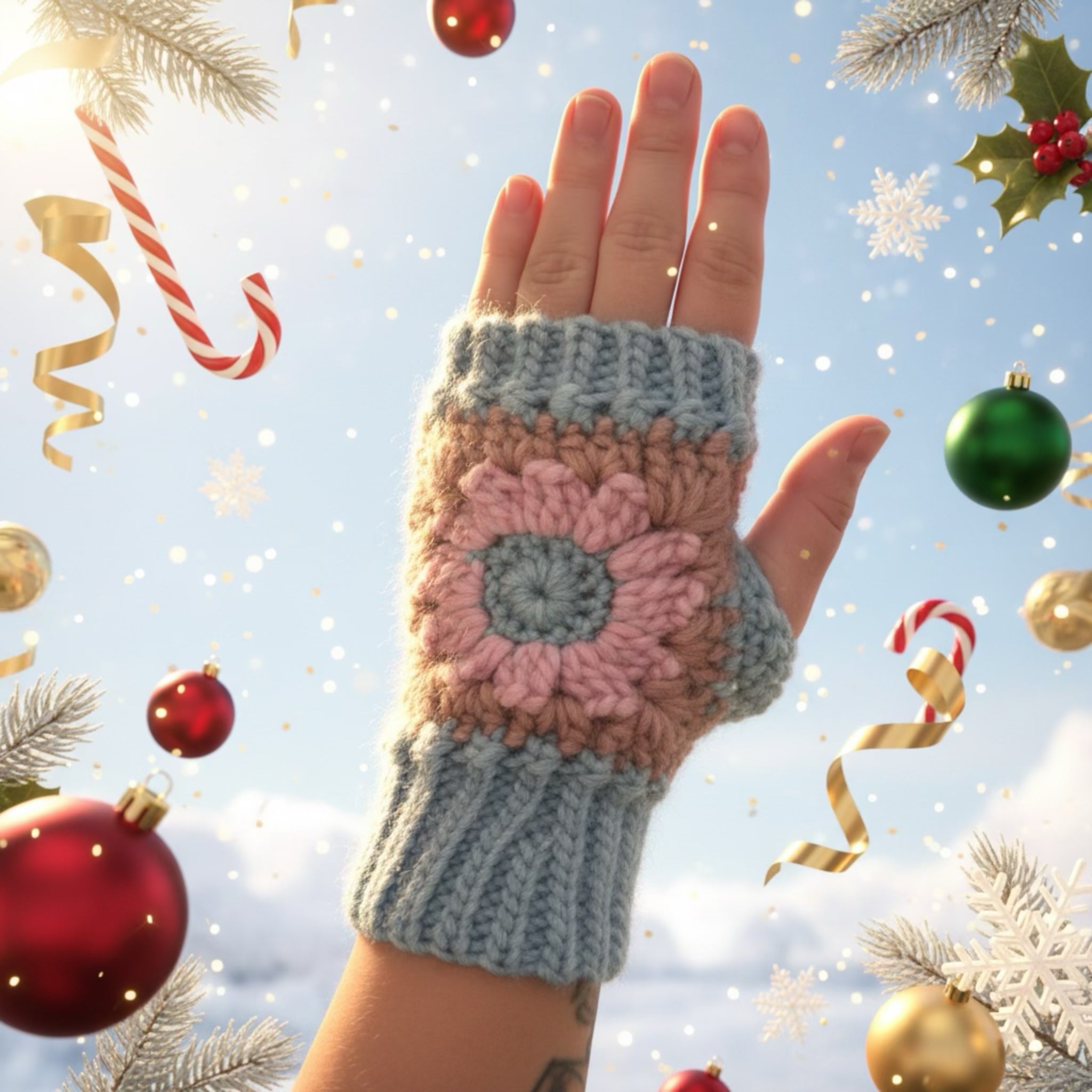 Blomstervotten uten fingre