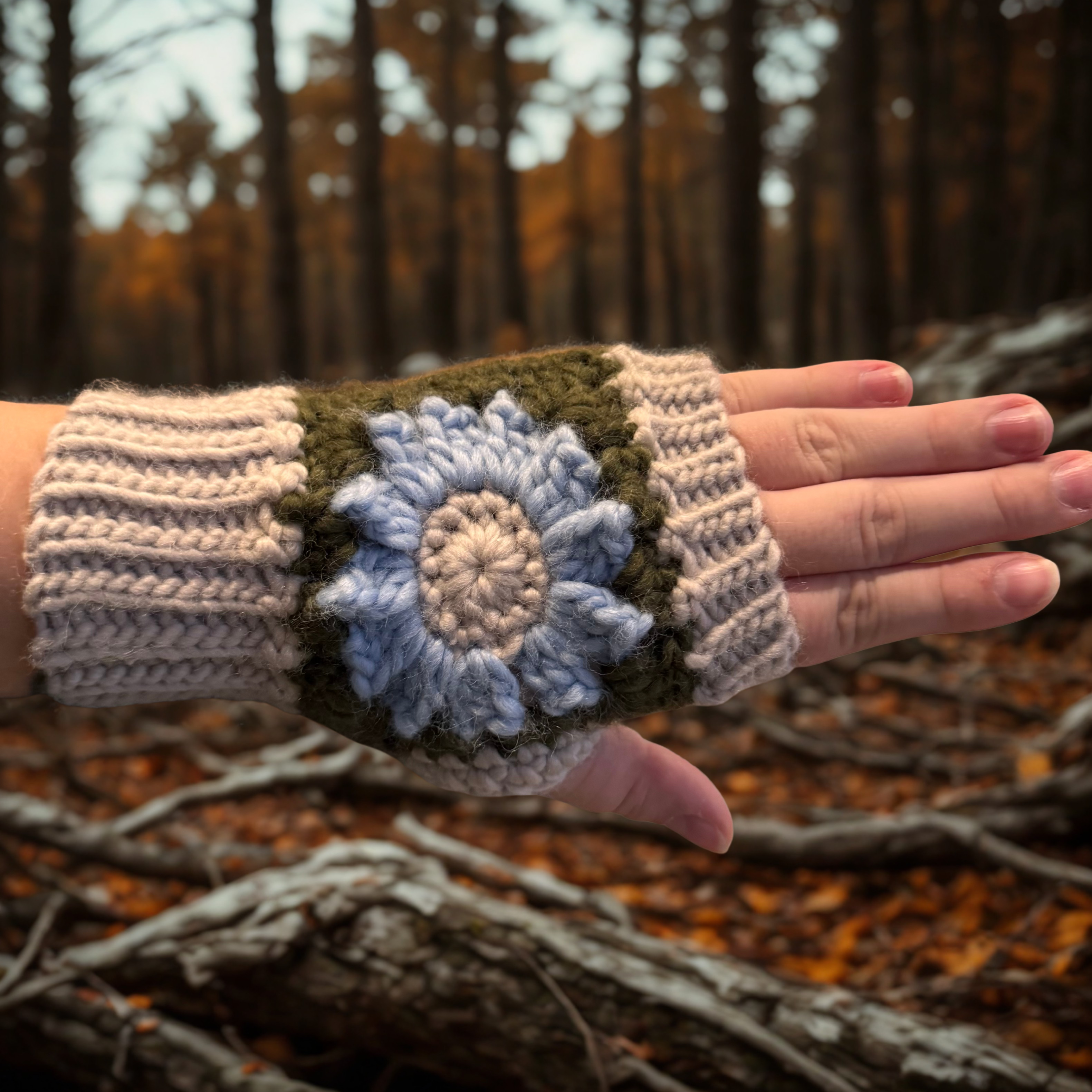 Blomstervotten uten fingre