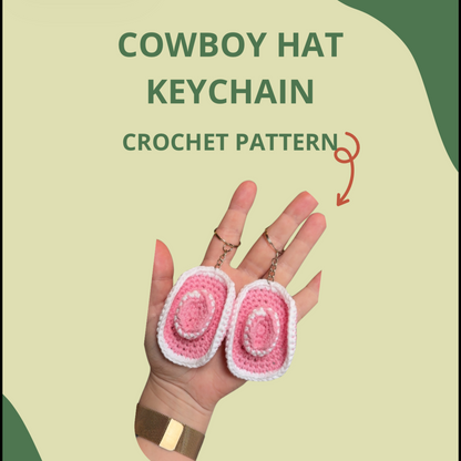 Cowboyhatt nøkkelring oppskrift