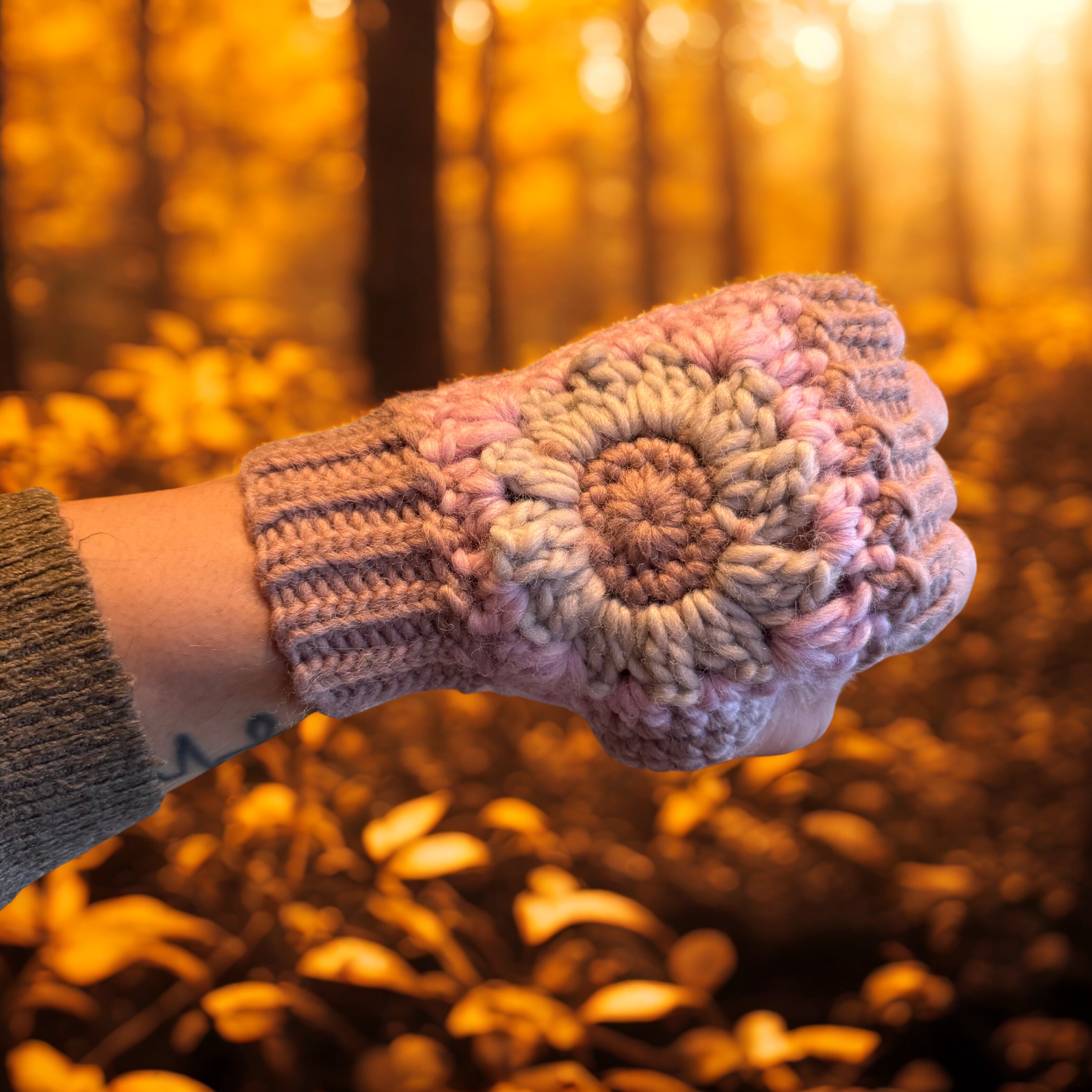 Blomstervotten uten fingre